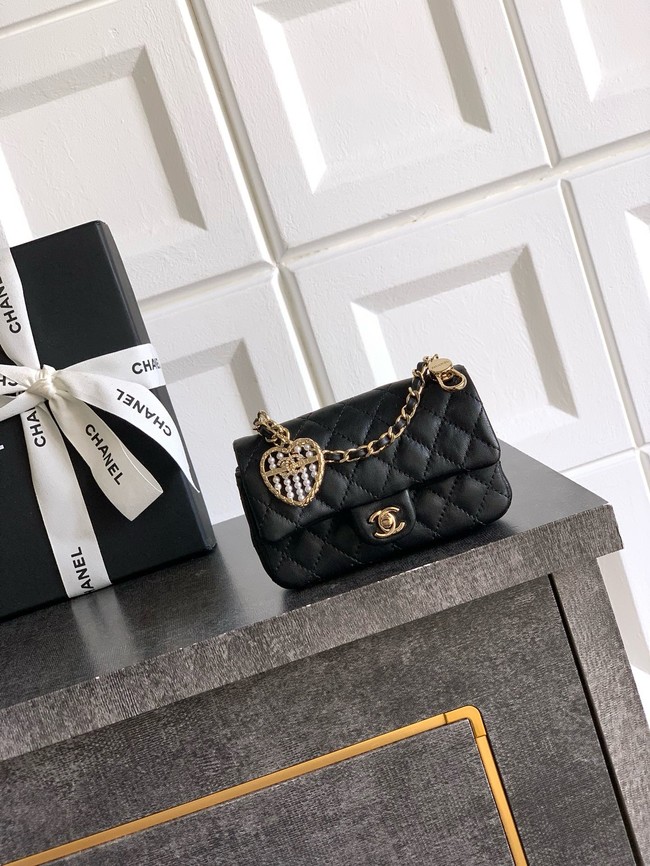Chanel Classic Mini Bag with hook AP4760 black