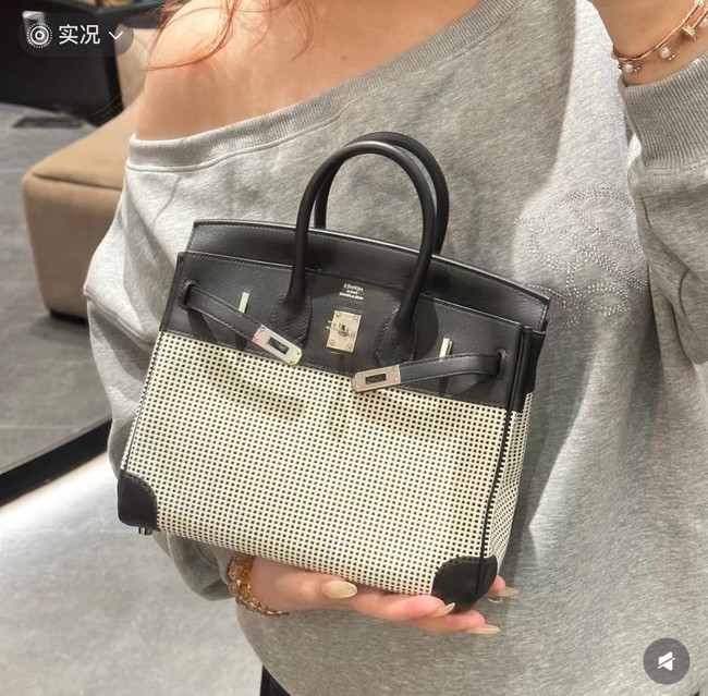 Hermes Birkin Bag togo Leather&Canvas 77886-3