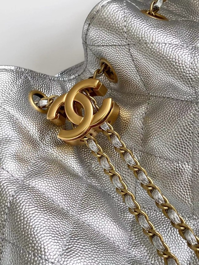 Chanel Grained Calfskin HOBO BAG AS5311 Silver