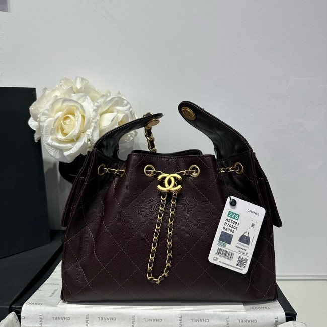 CHANEL 25 SMALL HANDBAG AS5293 dark Brown