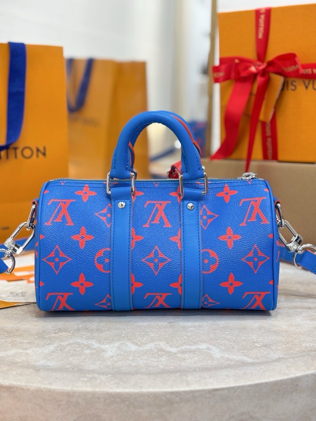 Louis Vuitton Keepall Bandouliere 25 M14989 Blu&Red