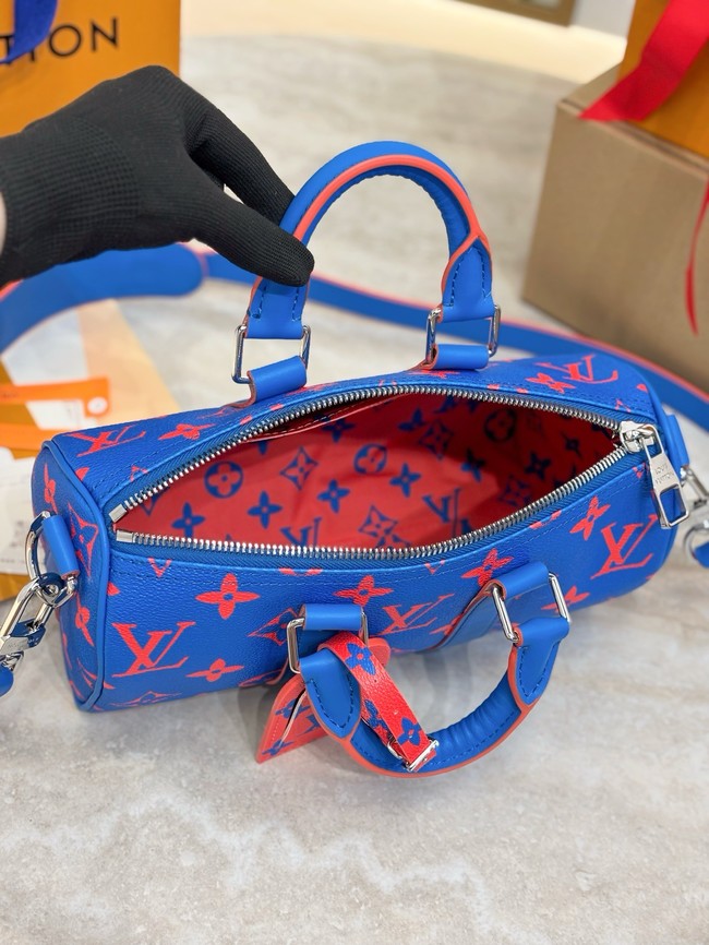 Louis Vuitton Keepall Bandouliere 25 M14989 Blu&Red