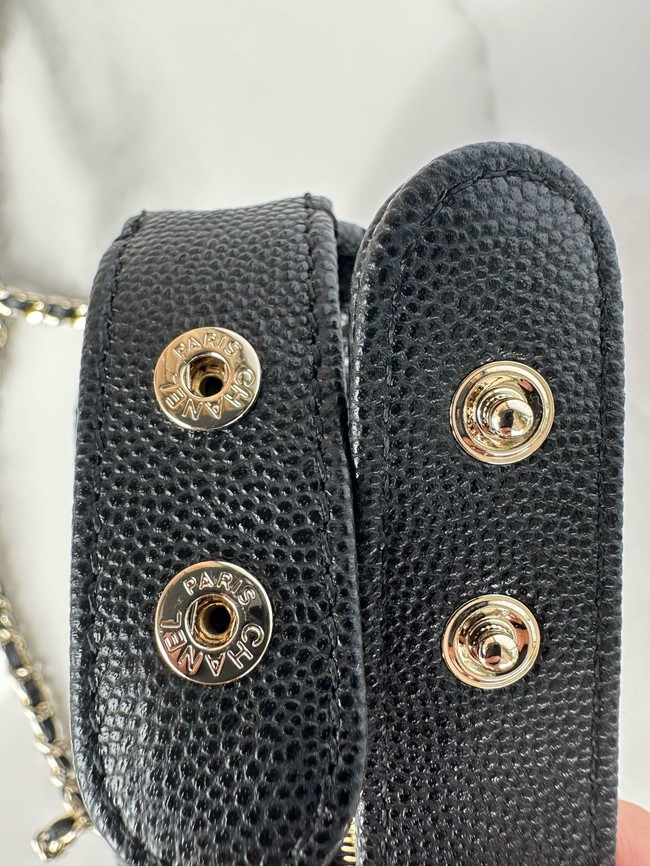 Chanel MINI Shoulder Bag Calfskin AS4386 black