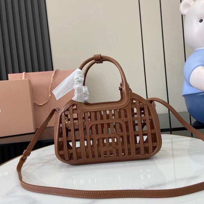 MIUMIU Leather basket 5BA294 tan