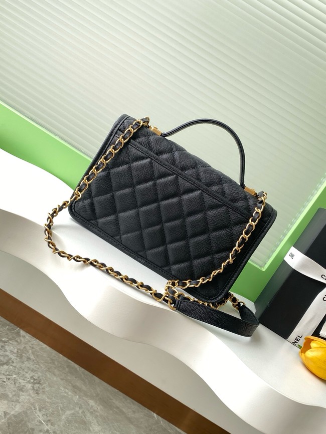 Chanel Flap Bag With Top Handle AS3653 Black