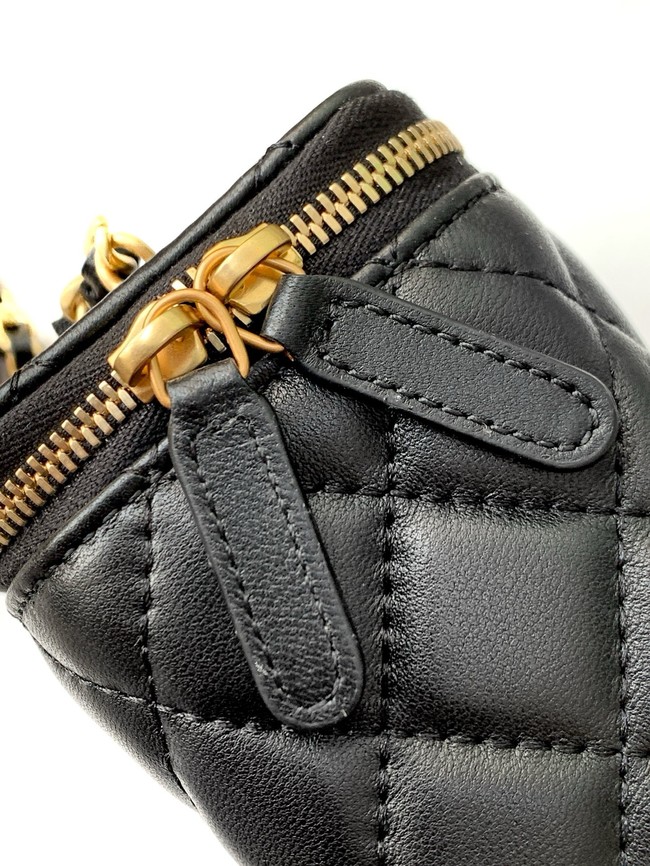 CHANEL Lambskin Small Vanity with Chain AP3941 black