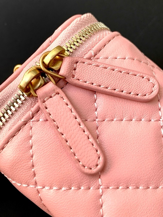 CHANEL Lambskin Small Vanity with Chain AP3941 pink