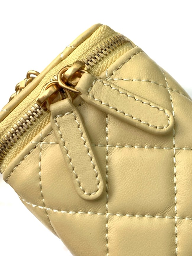 CHANEL Lambskin Small Vanity with Chain AP3941 yellow