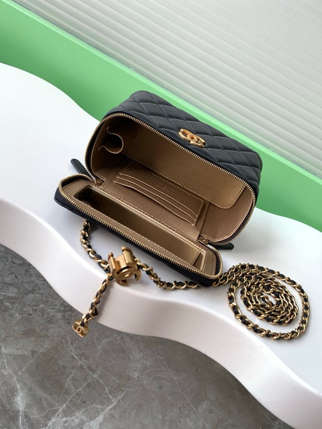 CHANEL Lambskin Vanity with Chain AP3940 black