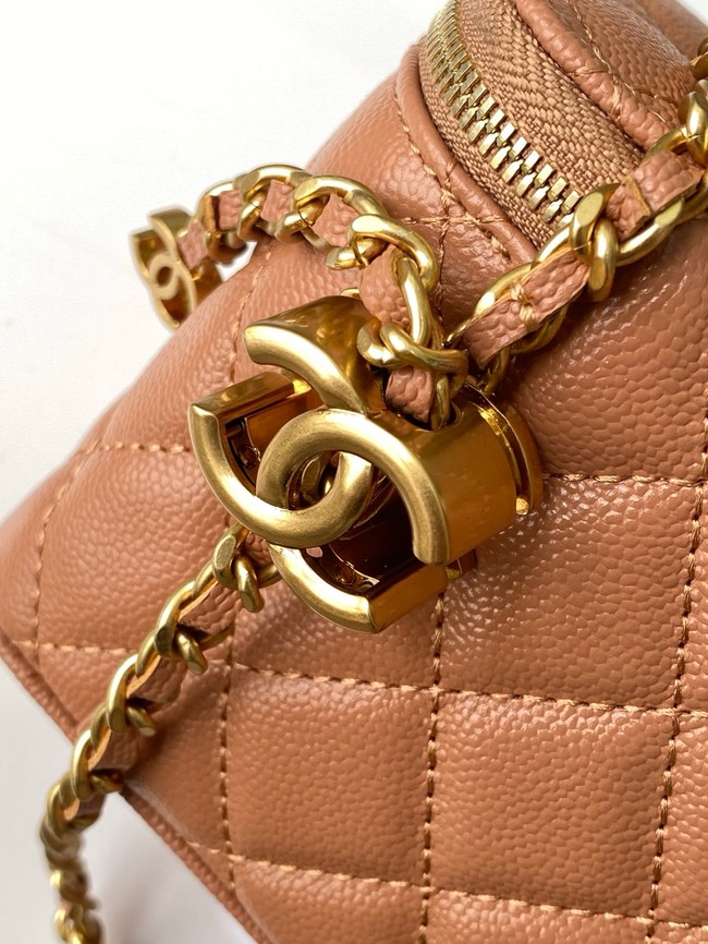 CHANEL MINI CLUTCH Grained Calfskin AP3940 brown