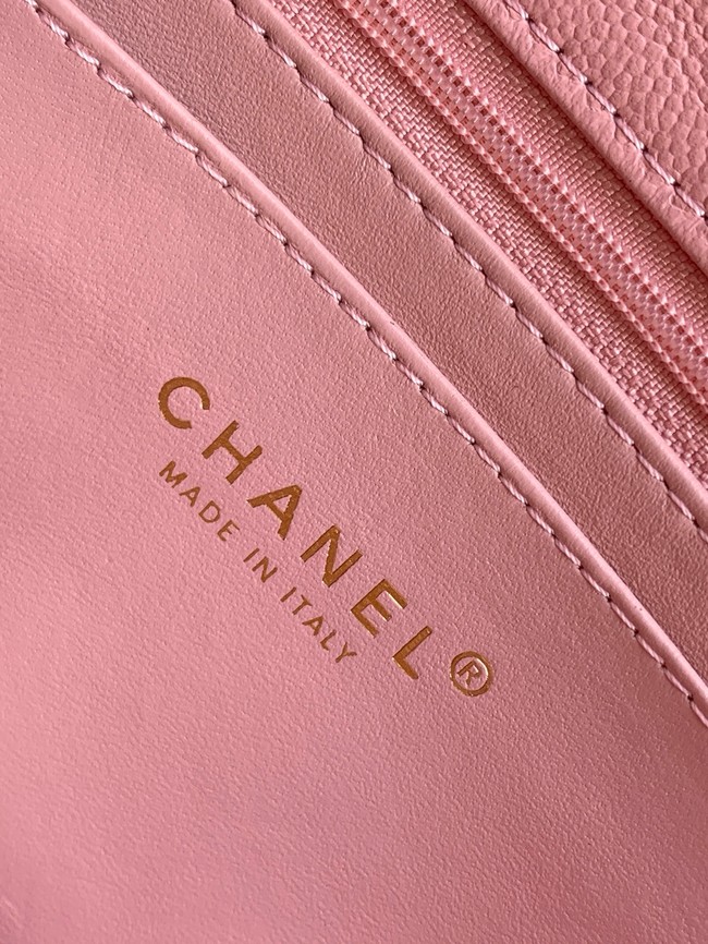 CHANEL Mini Flap Bag with Top Handle AS5702 pink