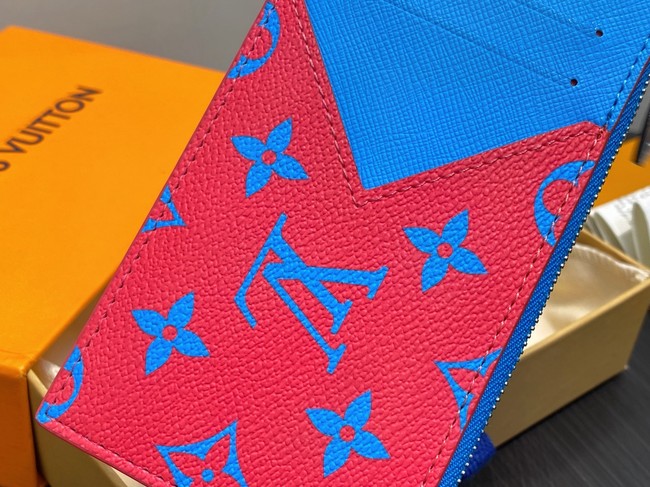 Louis Vuitton Coin Card Holder M14762 Blue&Red