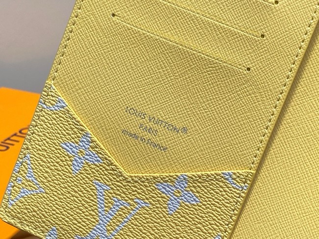 Louis Vuitton Passport Cover M15080 Gray&Yellow