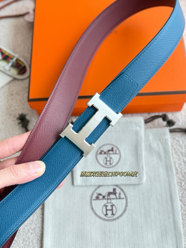 Hermes Epsom calfskin double-sided leather belt 66000