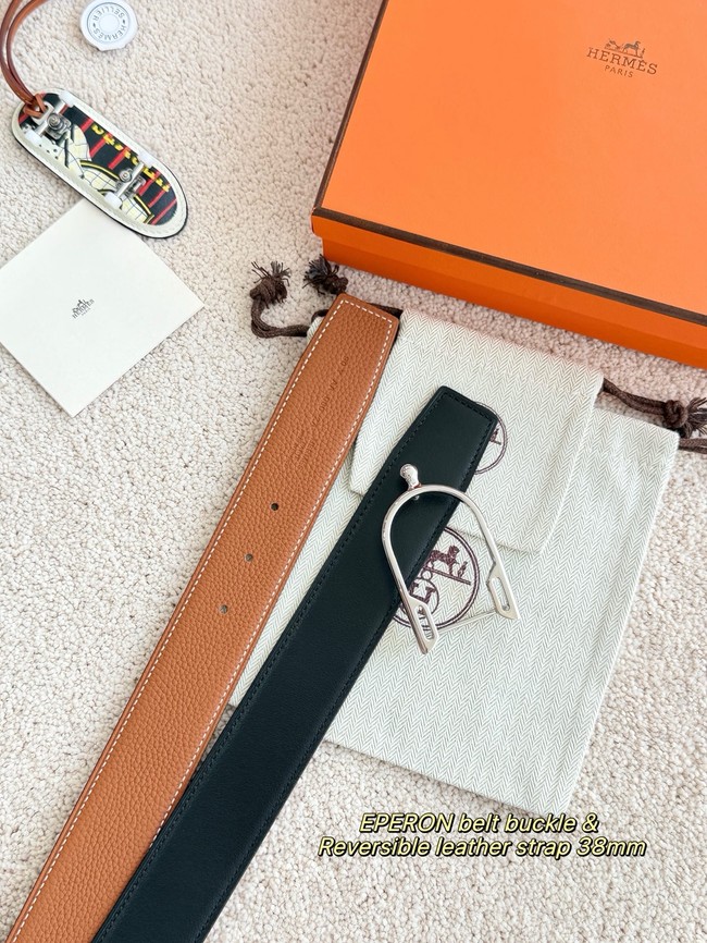 Hermes Swift calfskin double-sided leather belt 66021