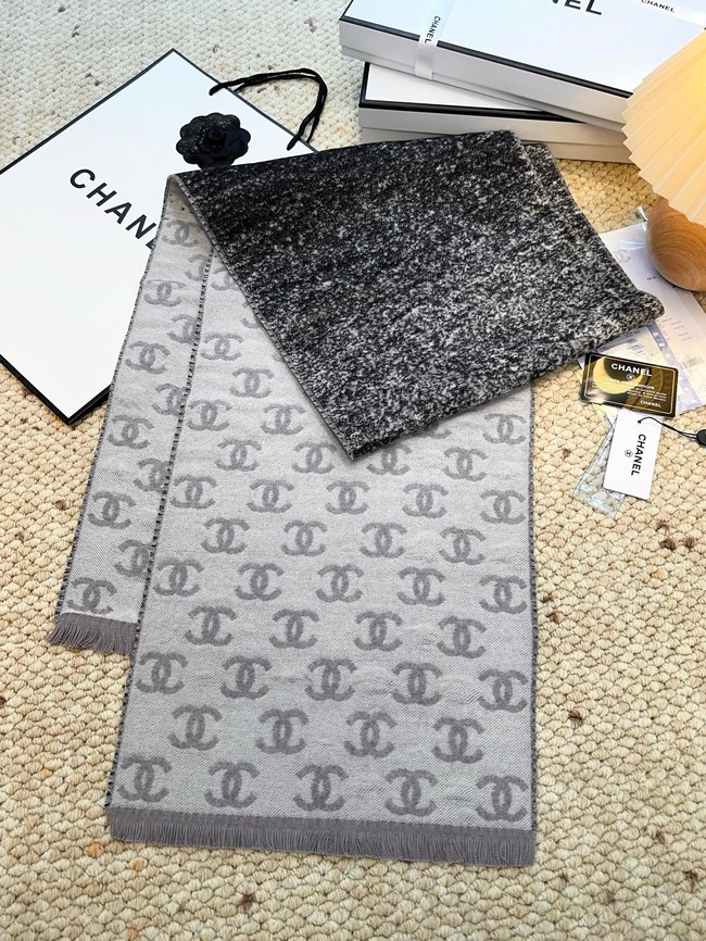 Chanel pattern cashmere scarf XT271