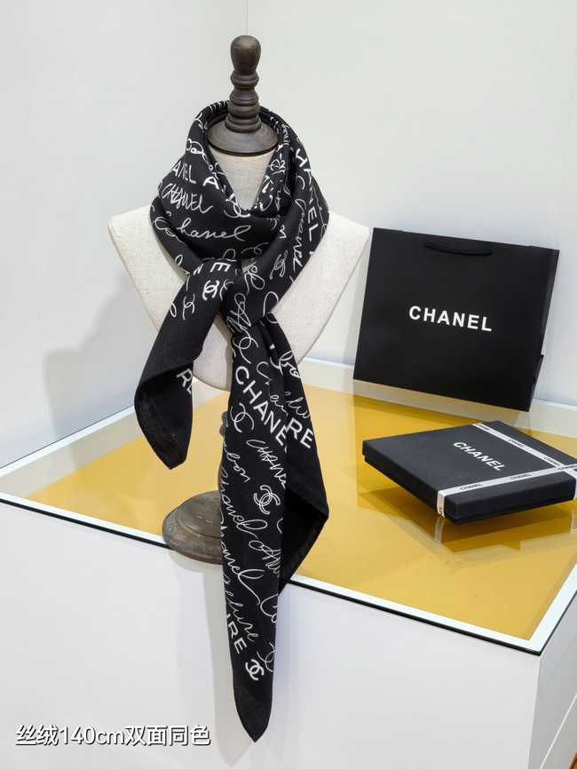 Chanel Shawl Cashmere and Silk Jacquard KY103