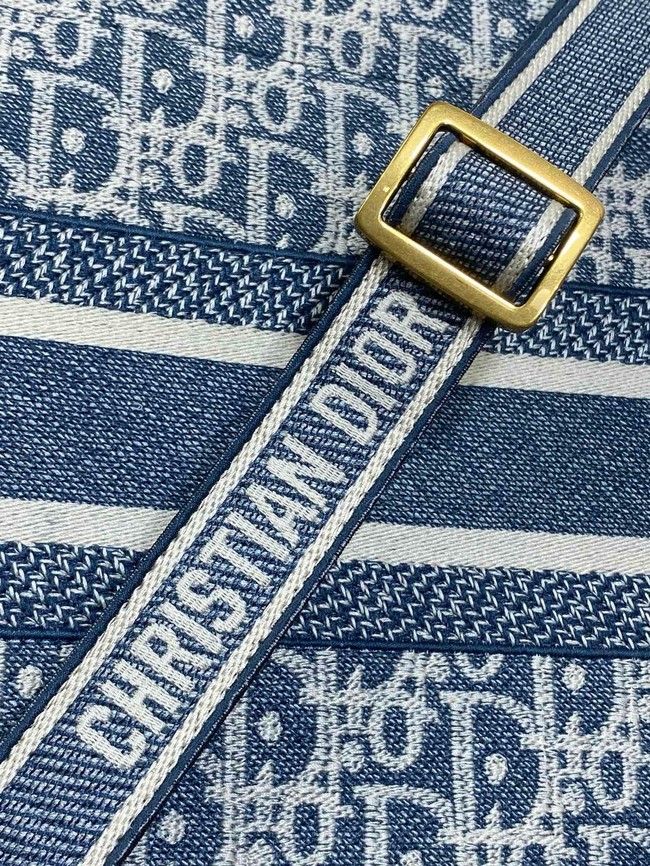 Small Dior Book Tote Dior Oblique Embroidery and Calfskin M1325CZ-1