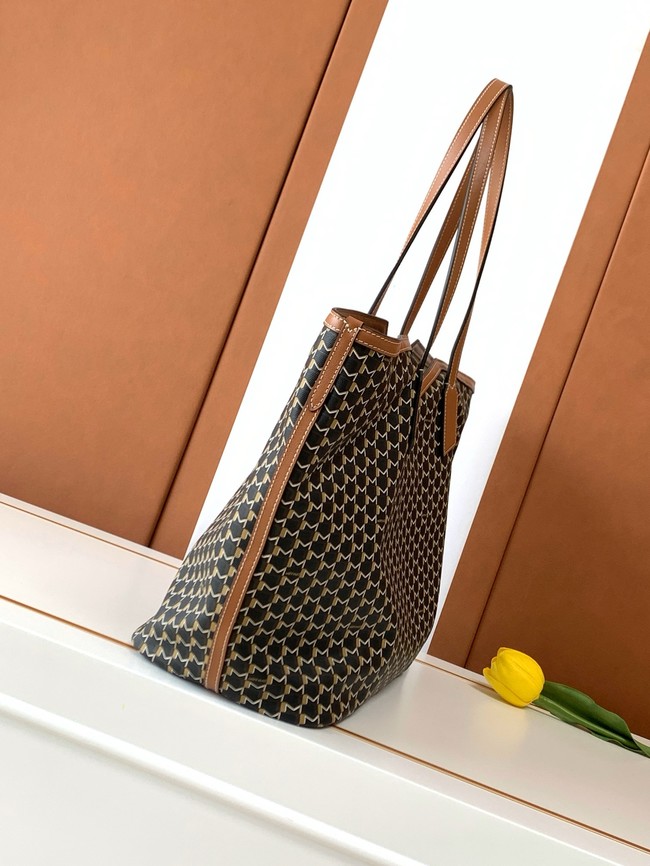 Goyard Calfskin Leather Tote Bag GM 3365 black&brown