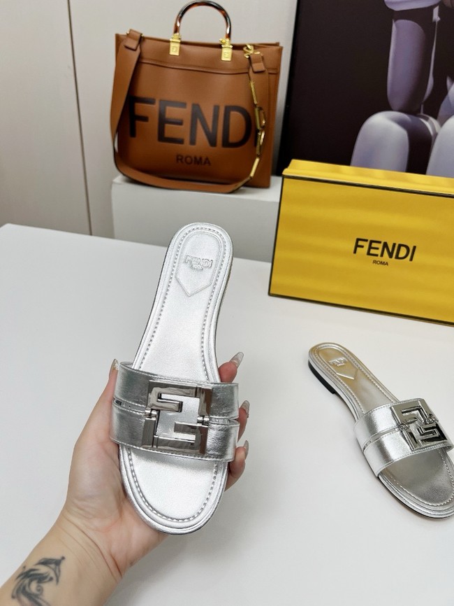 FENDI FFold leather mid-heel sandals 8R8538-4