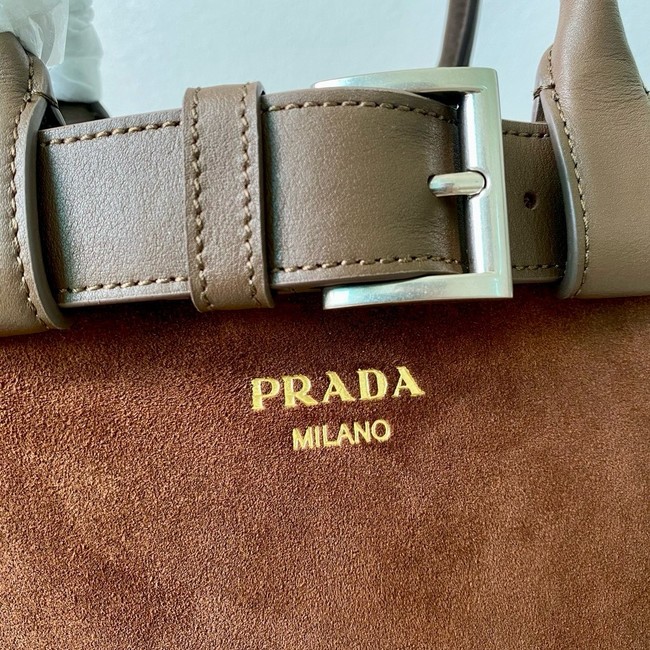 Prada medium leather tote bag 1BA434 Caramel