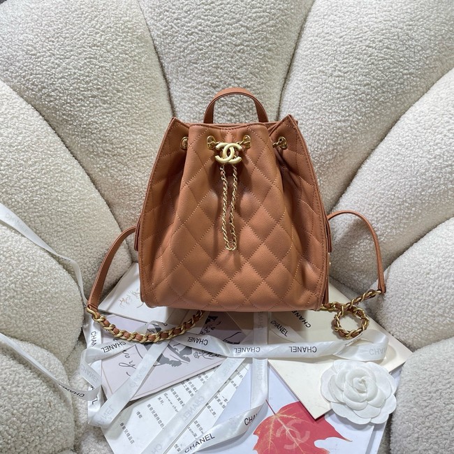 CHANEL 25 Medium Backpack AS5600 brown