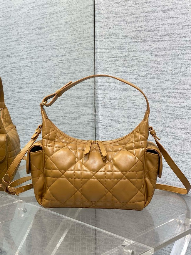 Dior Medium D-Dream Bag Macrocannage Lambskin M6323UU tan