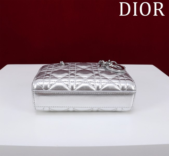 Dior Lady D-Joy Micro Bag Cannage Lambskin S0910O Silver