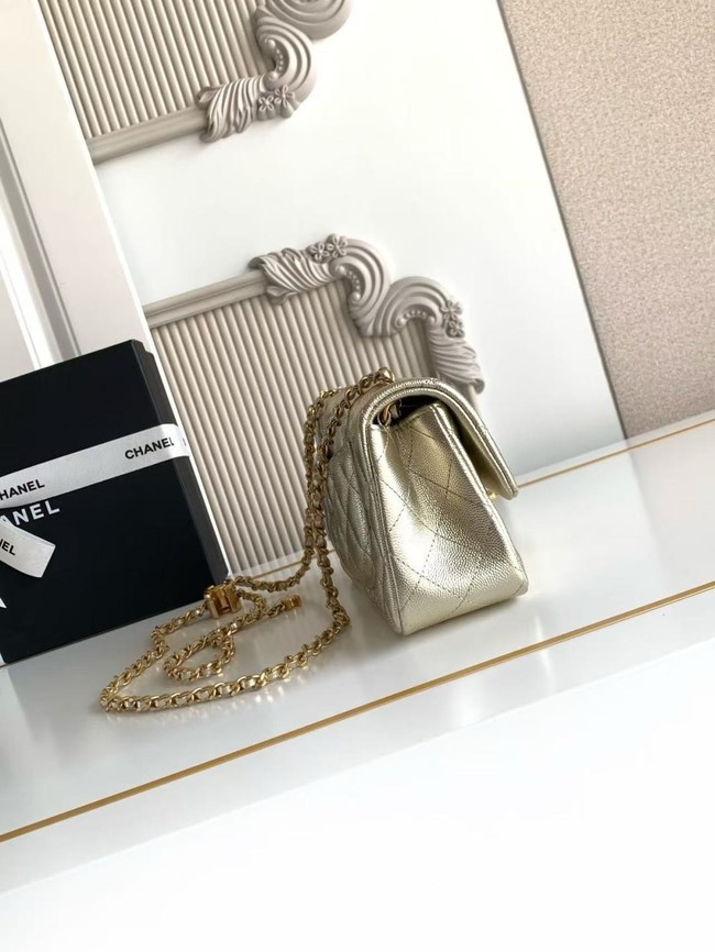 CHANEL mini Flap Bag  AS5759 light gold