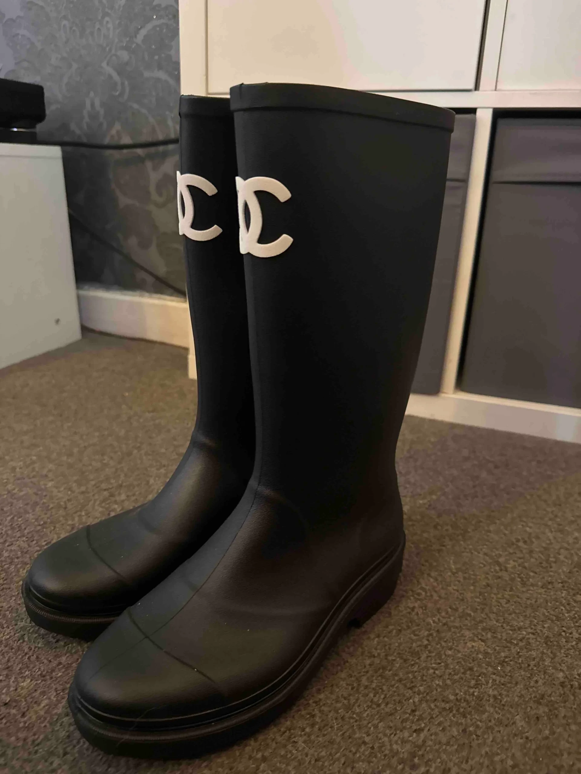 chanel rubber boots dupe