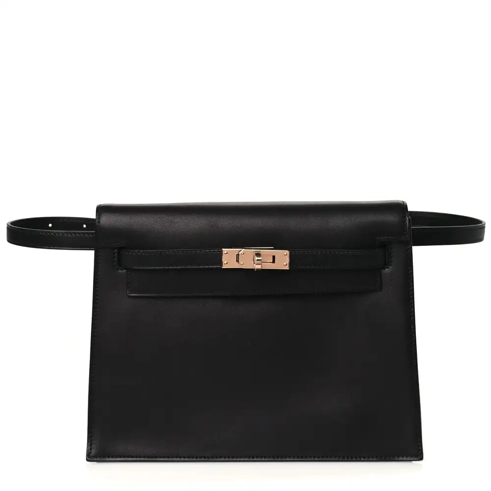Hermes Kelly Danse II Belt Bag in Evercolor Black