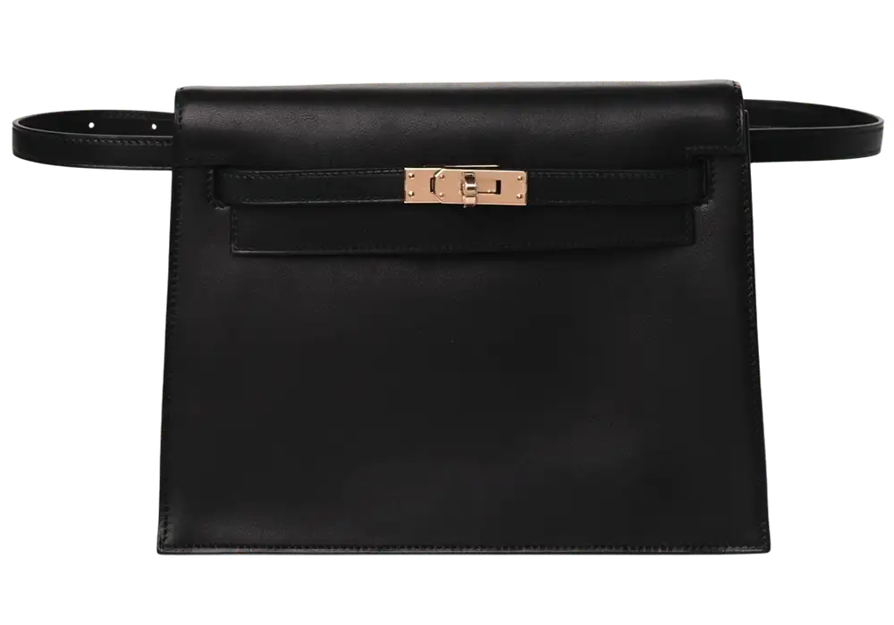 Hermes Kelly Danse II Belt Bag in Evercolor Black(2)