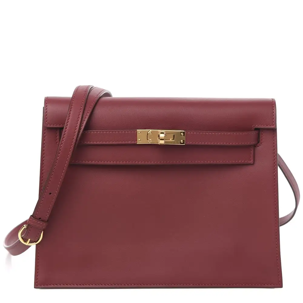 Hermes Kelly Danse II Belt Bag in Swift Rouge H