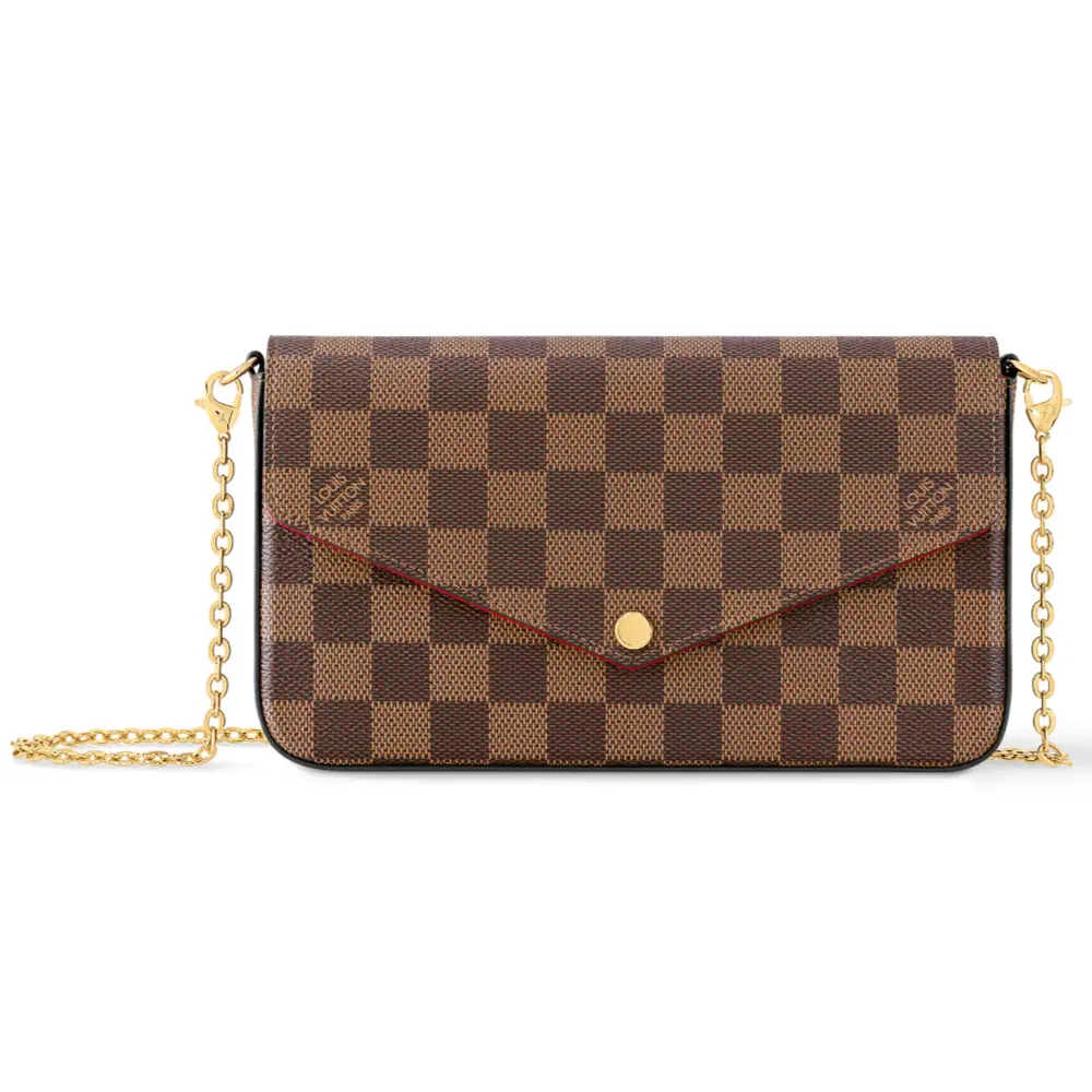 Louis Vuitton Félicie Pochette Damier Ebene Canvas