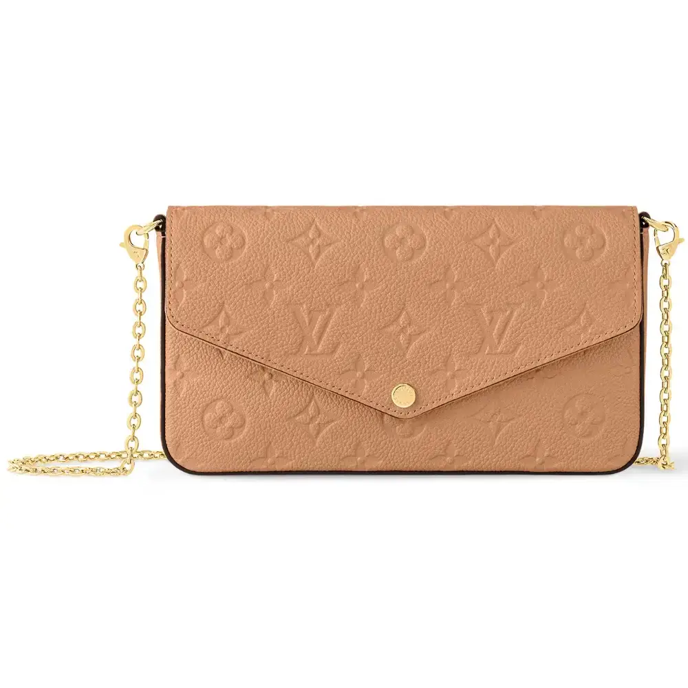 Louis Vuitton Félicie Pochette Monogram Empreinte Cognac