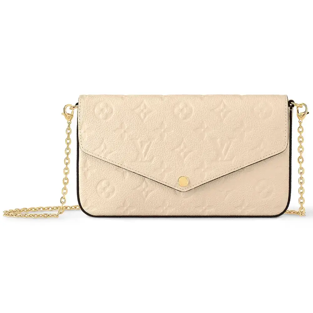 Louis Vuitton Félicie Pochette Monogram Empreinte Creme