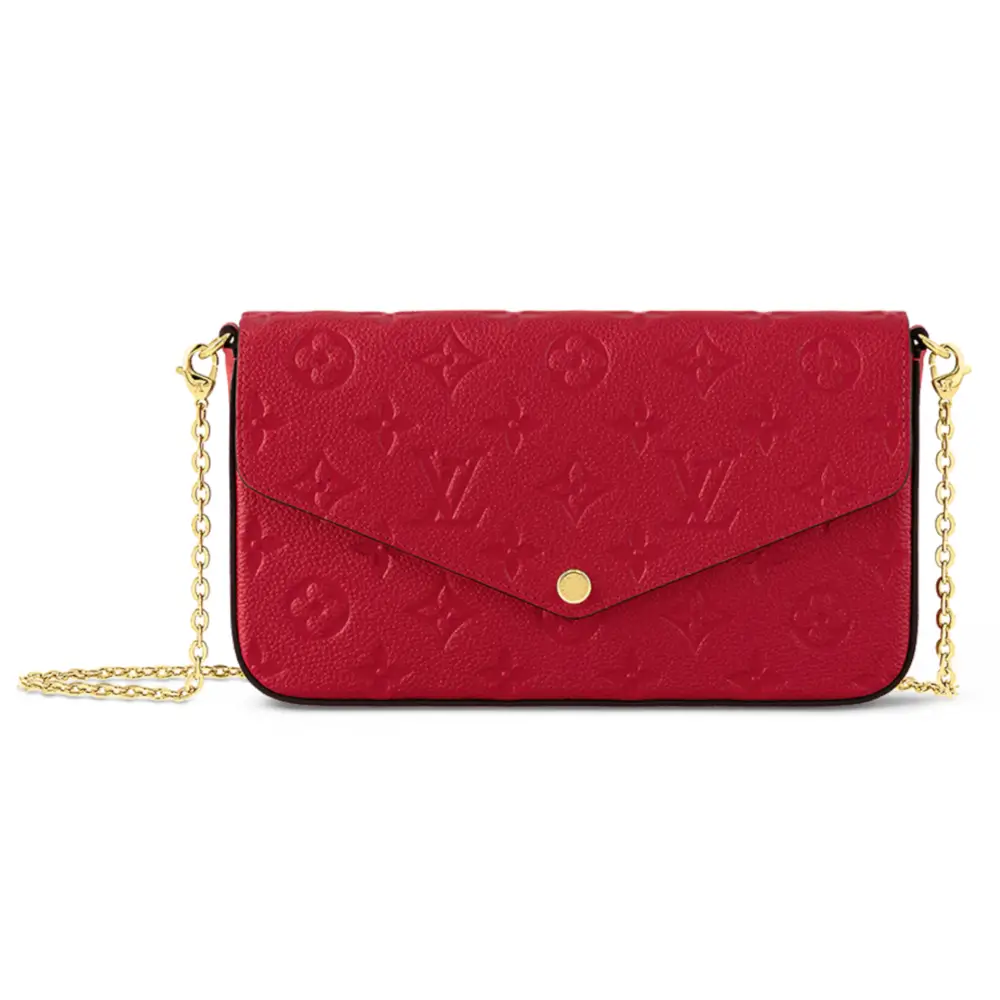 Louis Vuitton Félicie Pochette Monogram Empreinte Scarlet