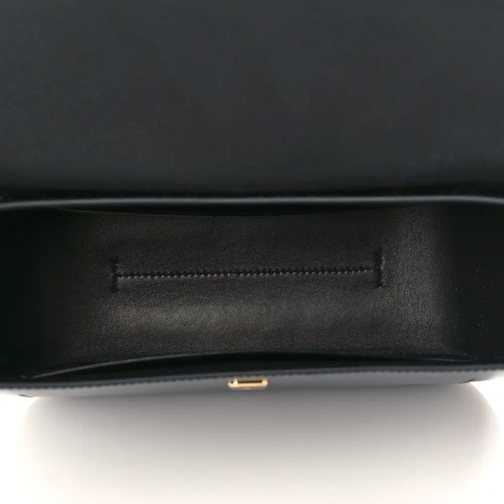 Hermes Harnais Bag in Box Taurillon Clemence Black Interior pockets