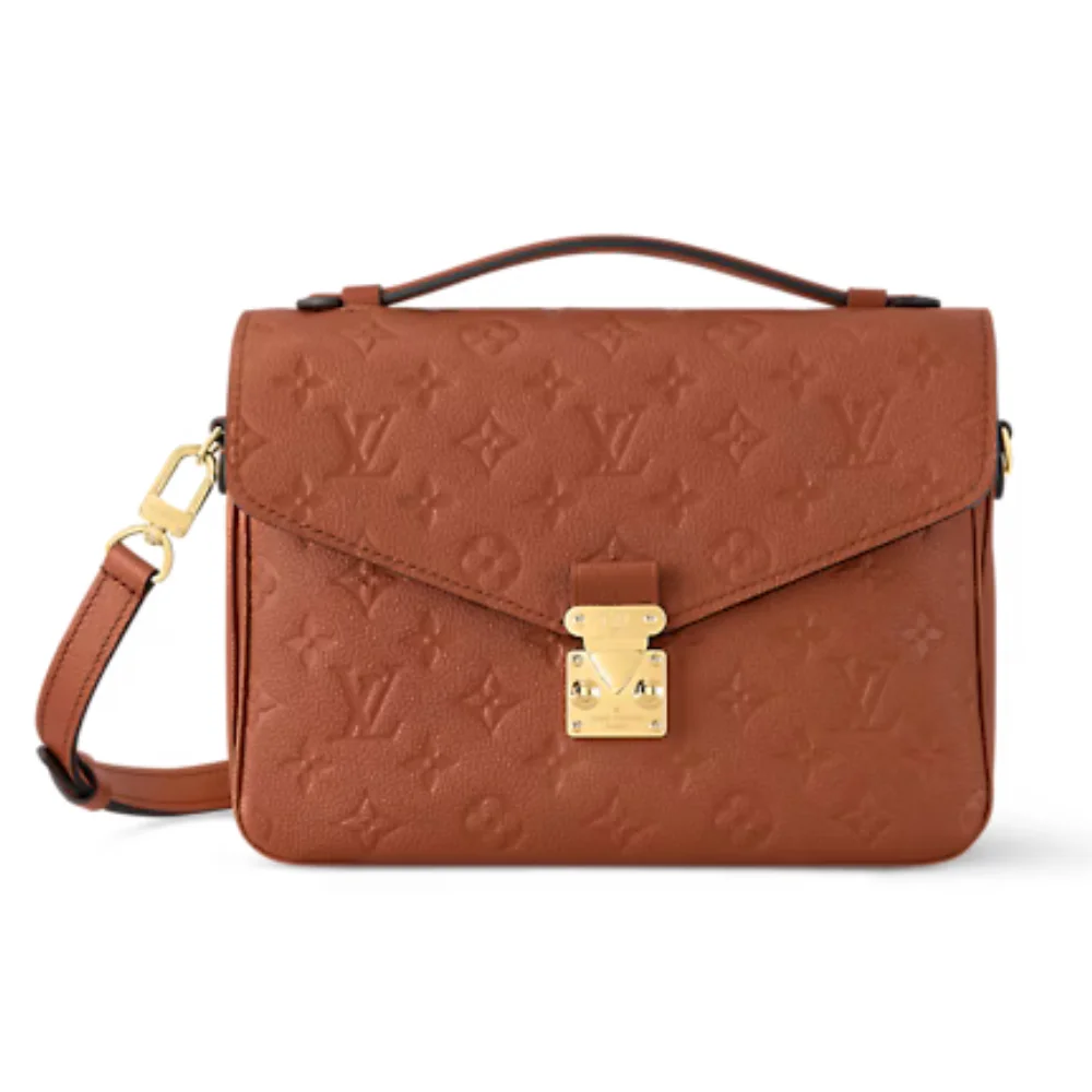 Louis Vuitton Pochette Metis Bag in Monogram Empreinte Cognac Brown