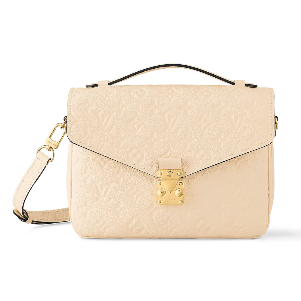 Louis Vuitton Pochette Metis Bag in Monogram Empreinte Creme Beige 2