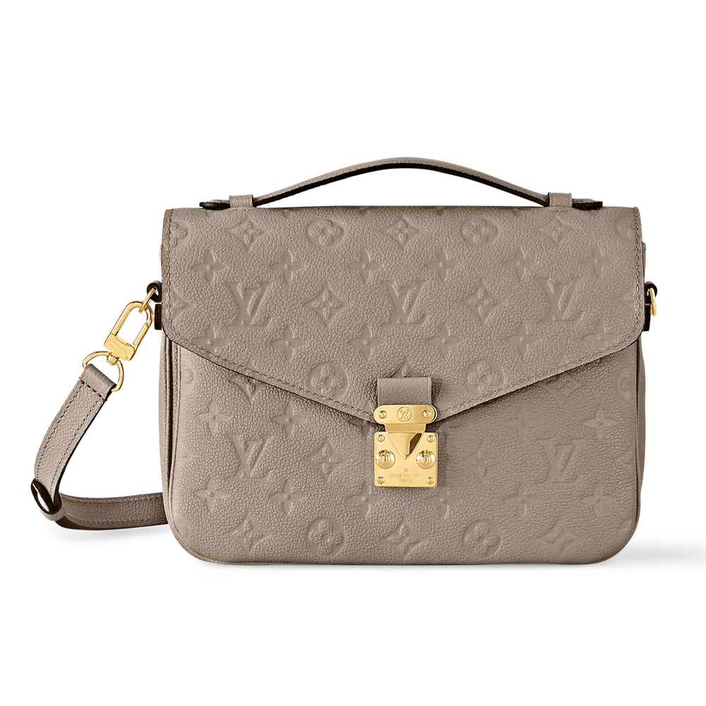 Louis Vuitton Pochette Metis Bag in Monogram Empreinte Tourterelle Grey 2