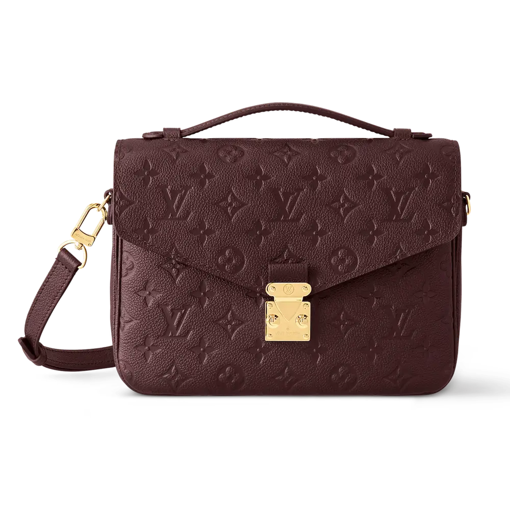Louis Vuitton Pochette Metis Bag in Monogram Empreinte Wine Red 2