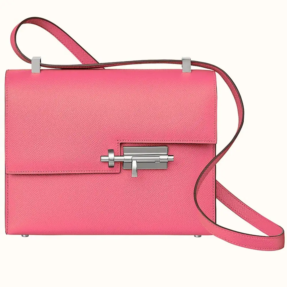 Hermes Verrou 21 Bag in Epsom Rose Azalée