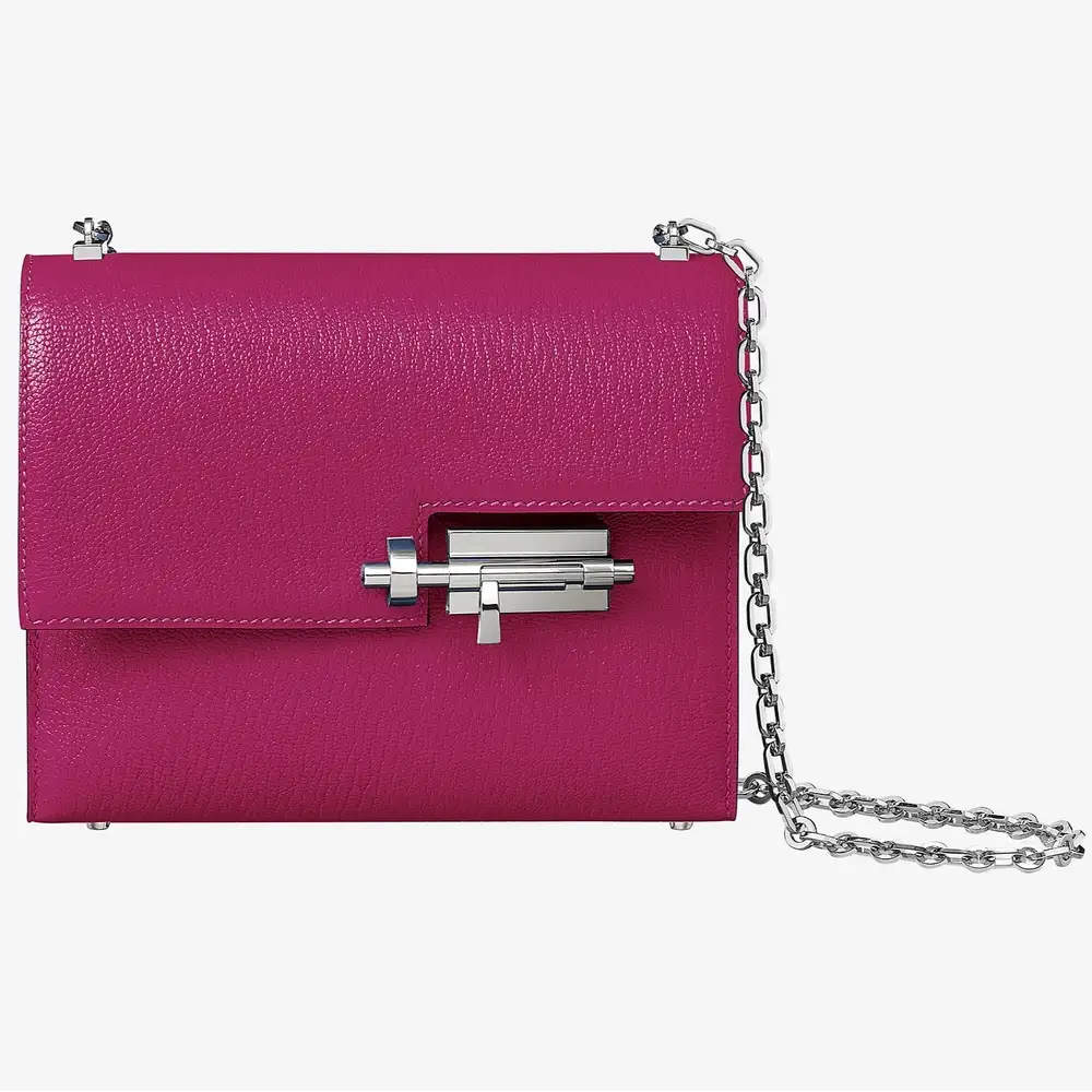 Hermes Verrou Chaine Mini Bag in Mysore goatskin Rose pourpre