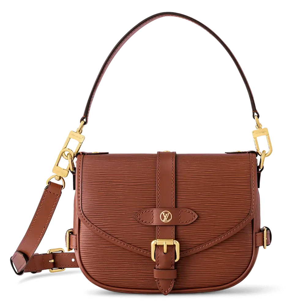 Louis Vuitton Saumur BB Bag in Epi Leather Cognac brown