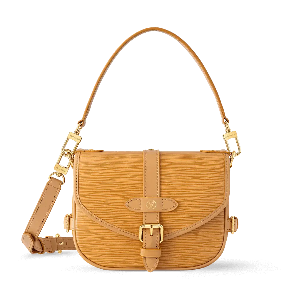 Louis Vuitton Saumur BB Bag in Epi Leather Safran Brown