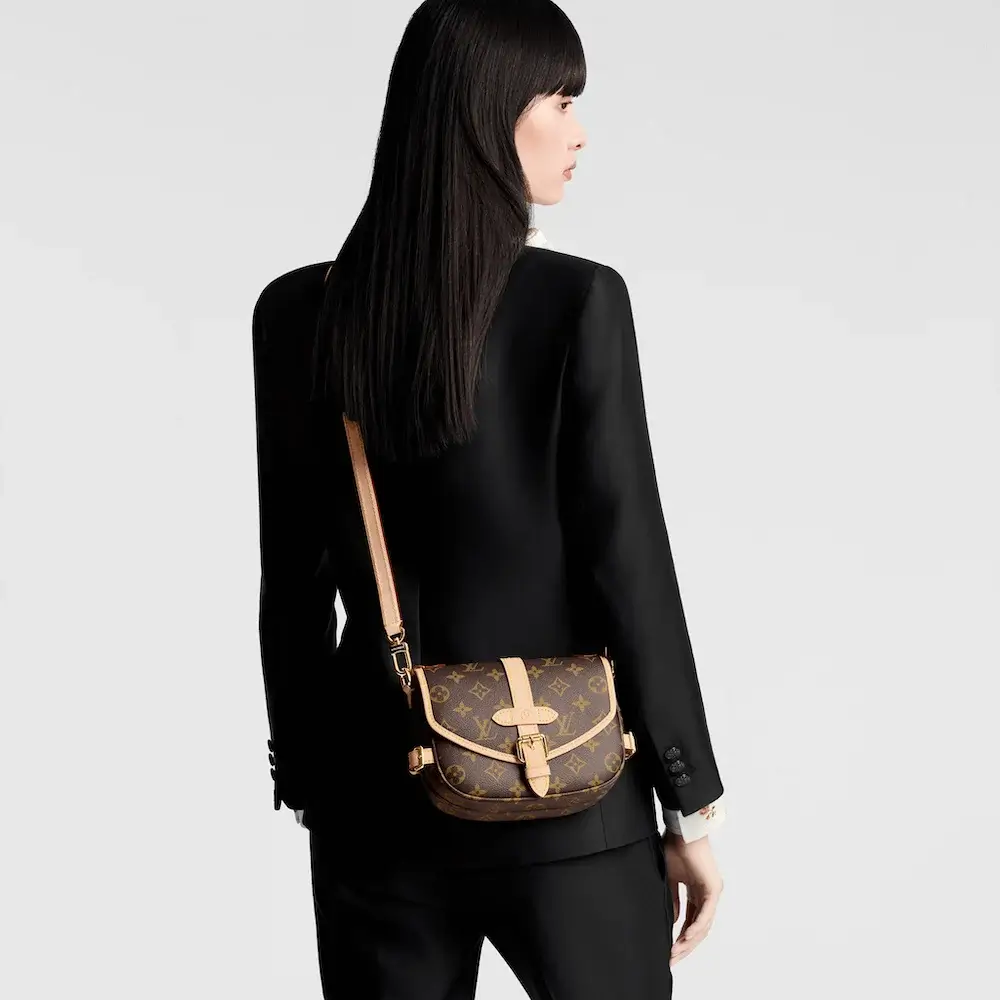 Louis Vuitton Saumur BB Bag in Monogram Canvas Model shots 2