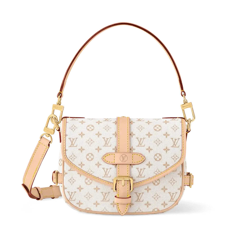 Louis Vuitton Saumur BB Bag in Monogram Mini motif Mastic Cream