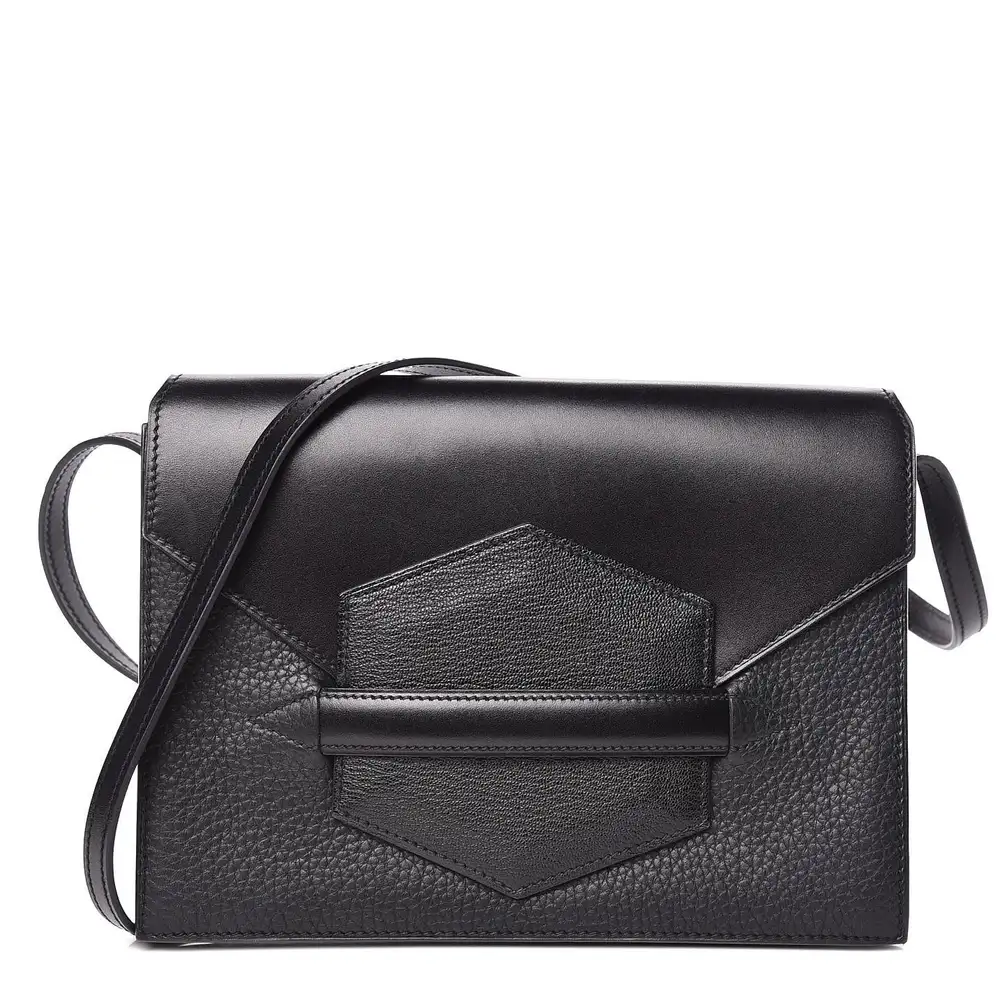 Hermes Faco II Bag in Box Taurillon Clemence and Black