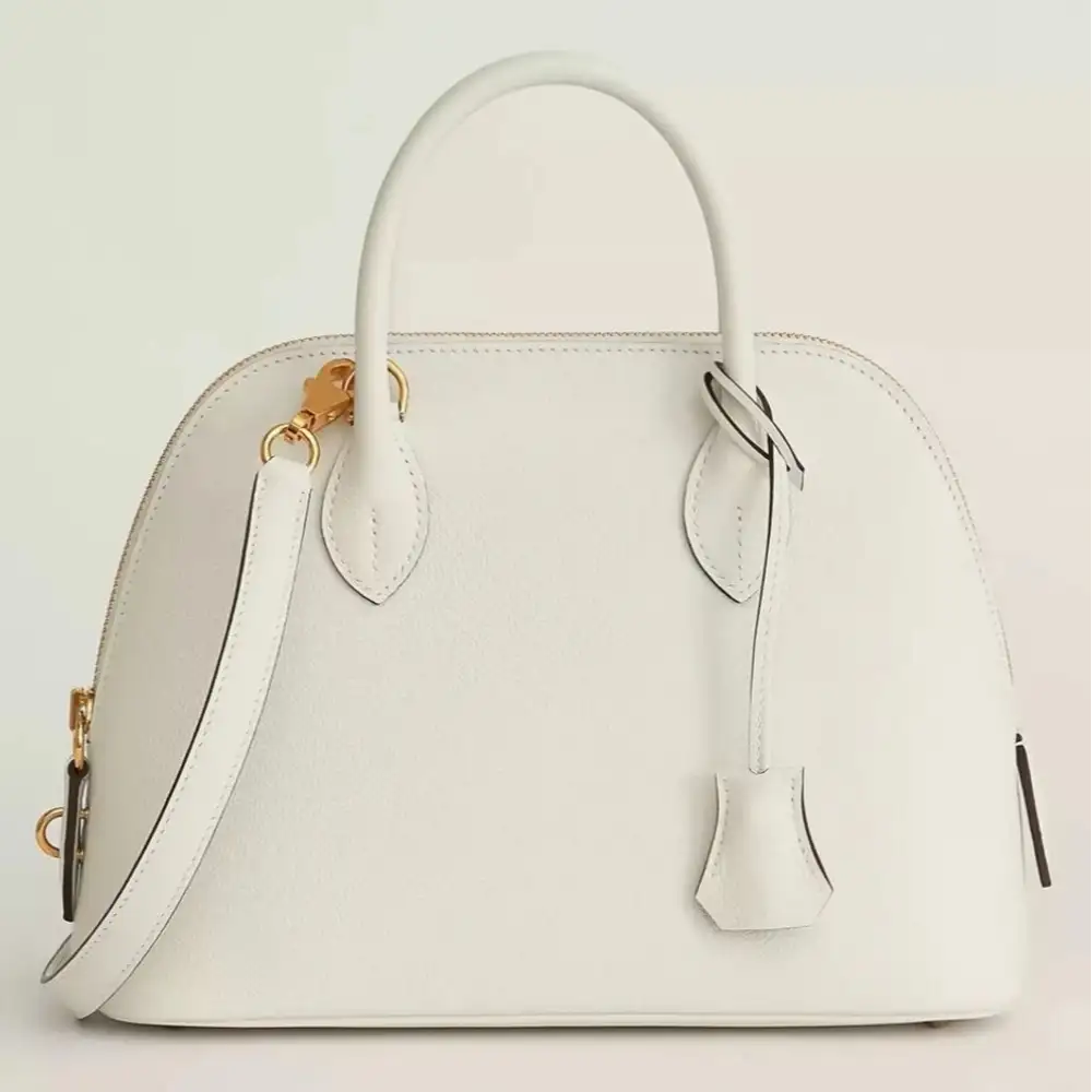 Hermès Bolide 1923 25 verso bag in Evercolor Mushroom Biscuit